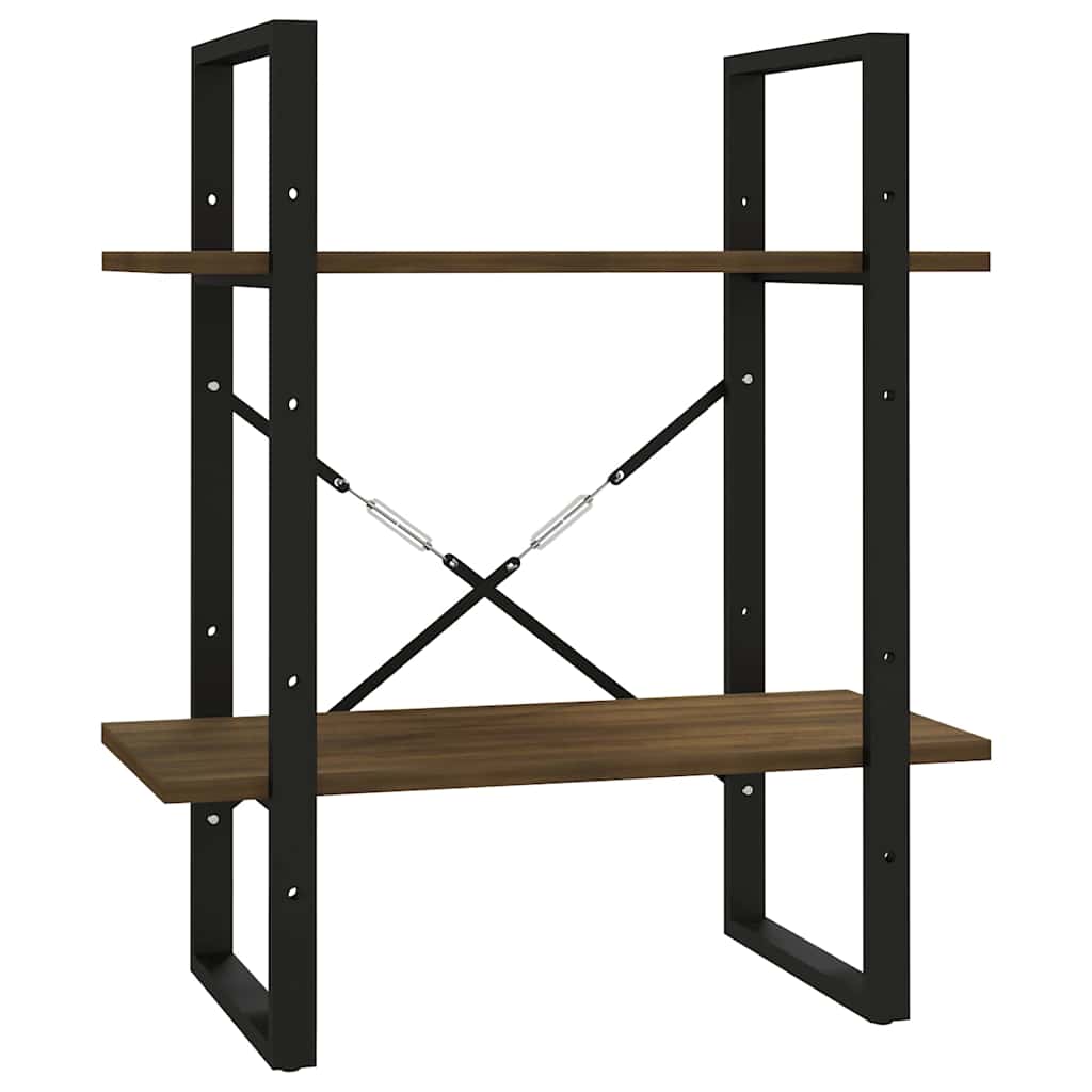 Vidaxl boekenkast 60x30x70 cm bewerkt hout bruin eikenkleur