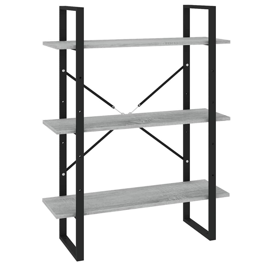 Vidaxl boekenkast 80x30x105 cm bewerkt hout grijs sonoma eikenkleurig