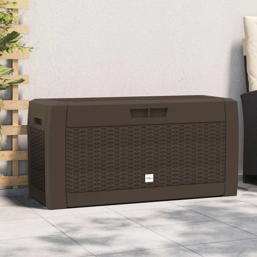 Vidaxl tuinbox 119x48x60 cm polypropeen bruin