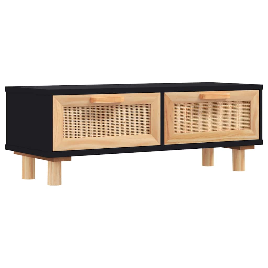 Vidaxl salontafel 80x40x30 cm bewerkt hout en grenenhout zwart