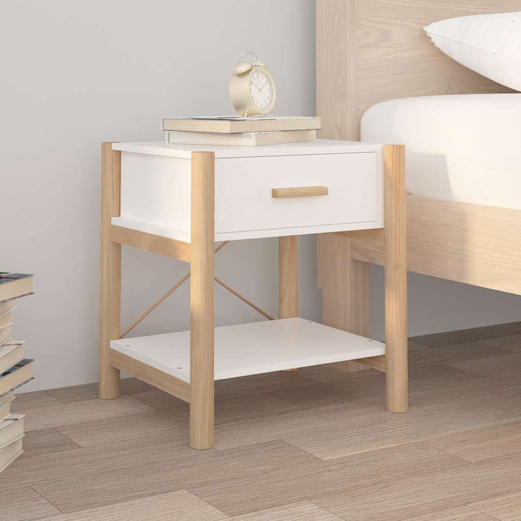 Vidaxl nachtkastjes 2 st 42x38x45 cm bewerkt hout wit