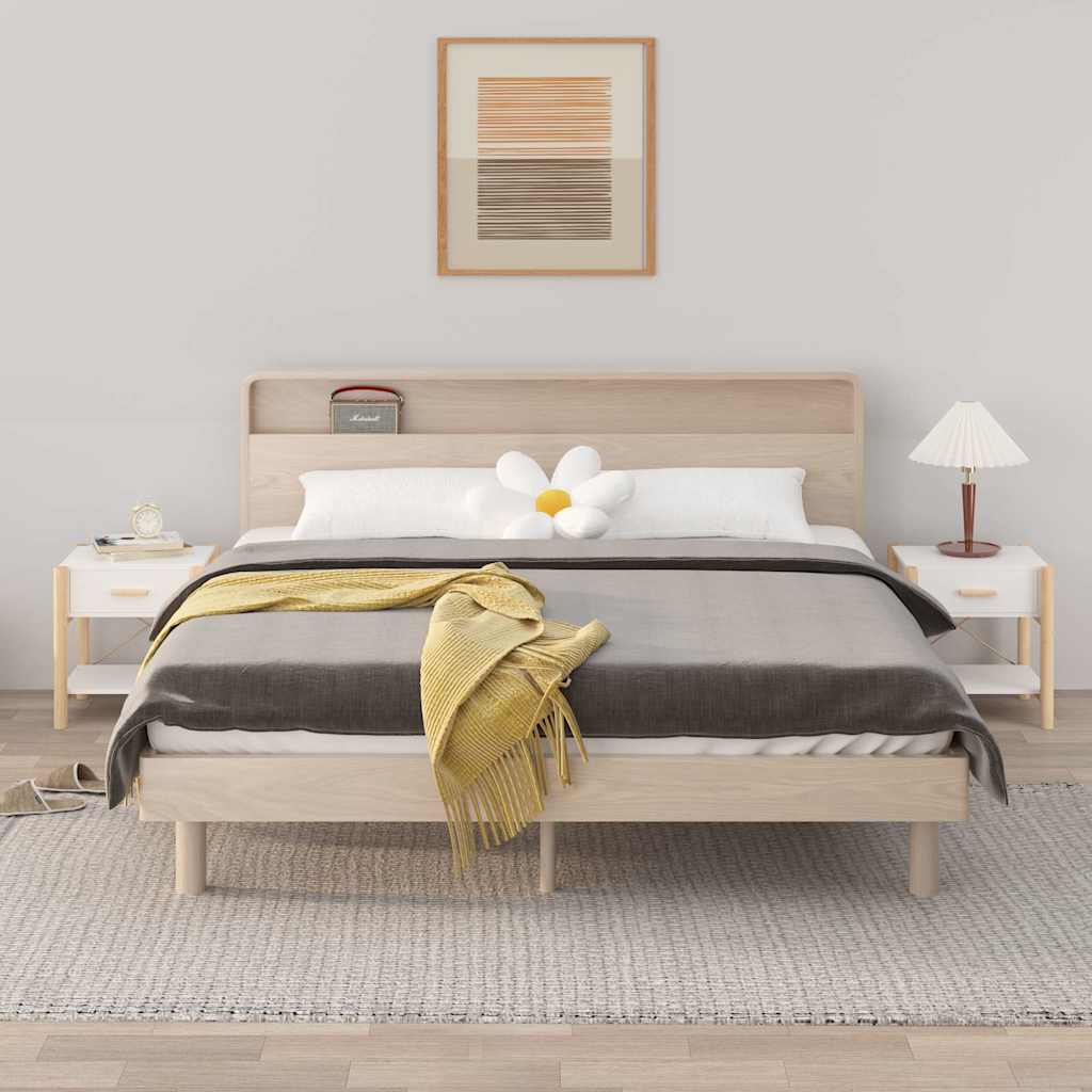 Vidaxl nachtkastjes 2 st 42x38x45 cm bewerkt hout wit