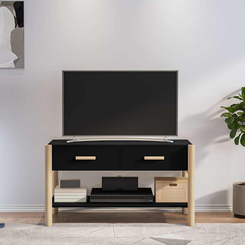 Vidaxl tv-meubel 82x38x45 cm bewerkt hout zwart
