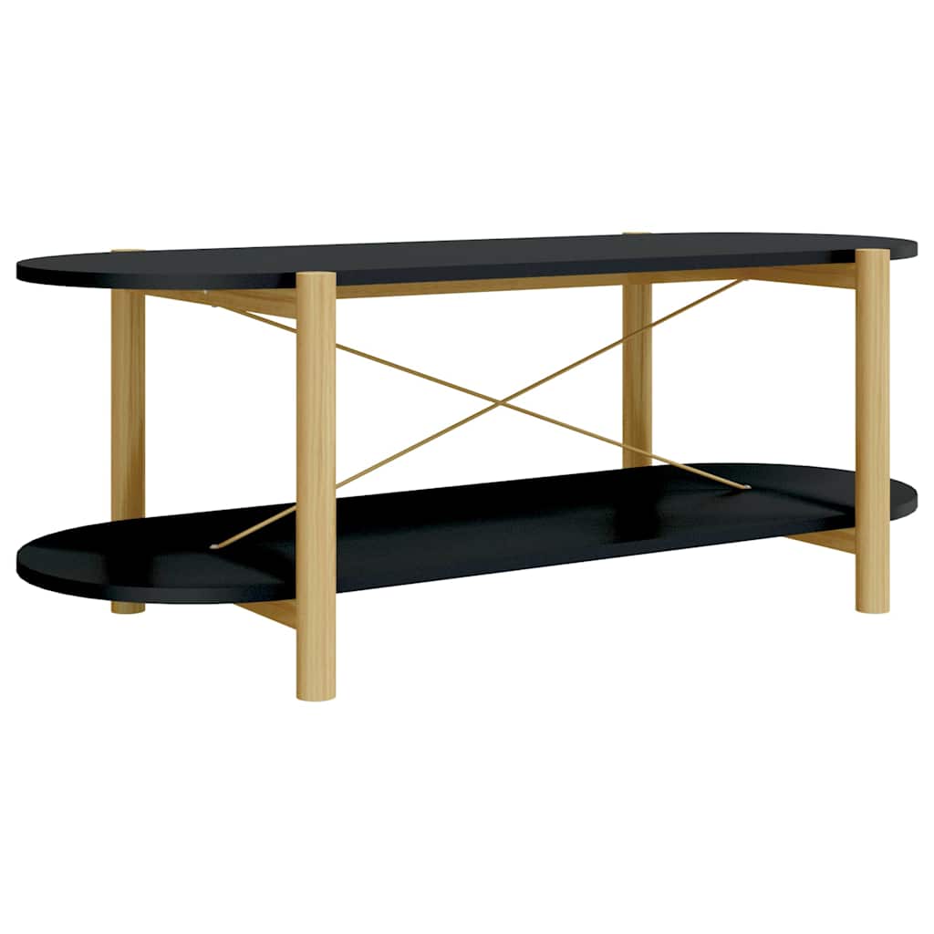 Vidaxl salontafel 110x48x40 cm bewerkt hout zwart