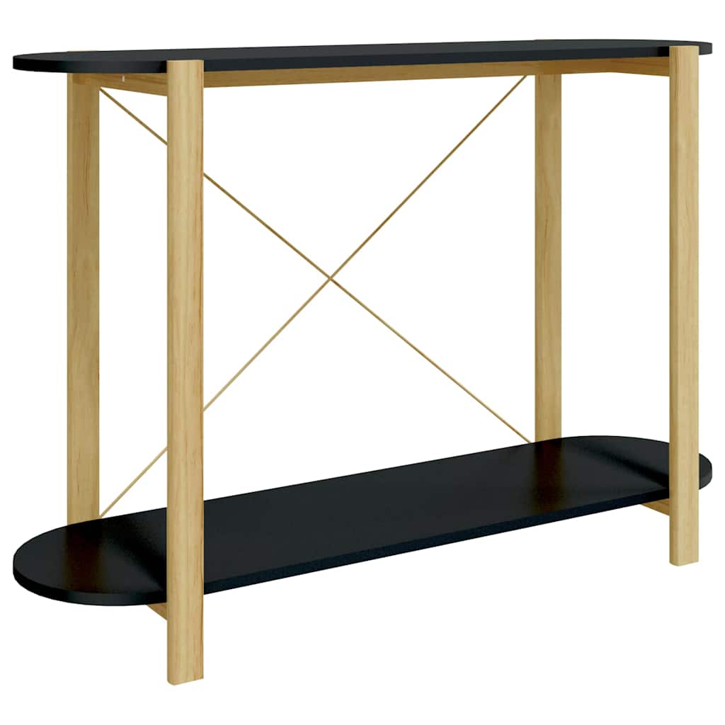 Vidaxl wandtafel 110x38x75 cm bewerkt hout zwart