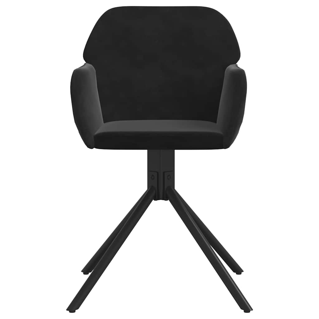 Vidaxl eetkamerstoelen draaibaar 2 st fluweel zwart
