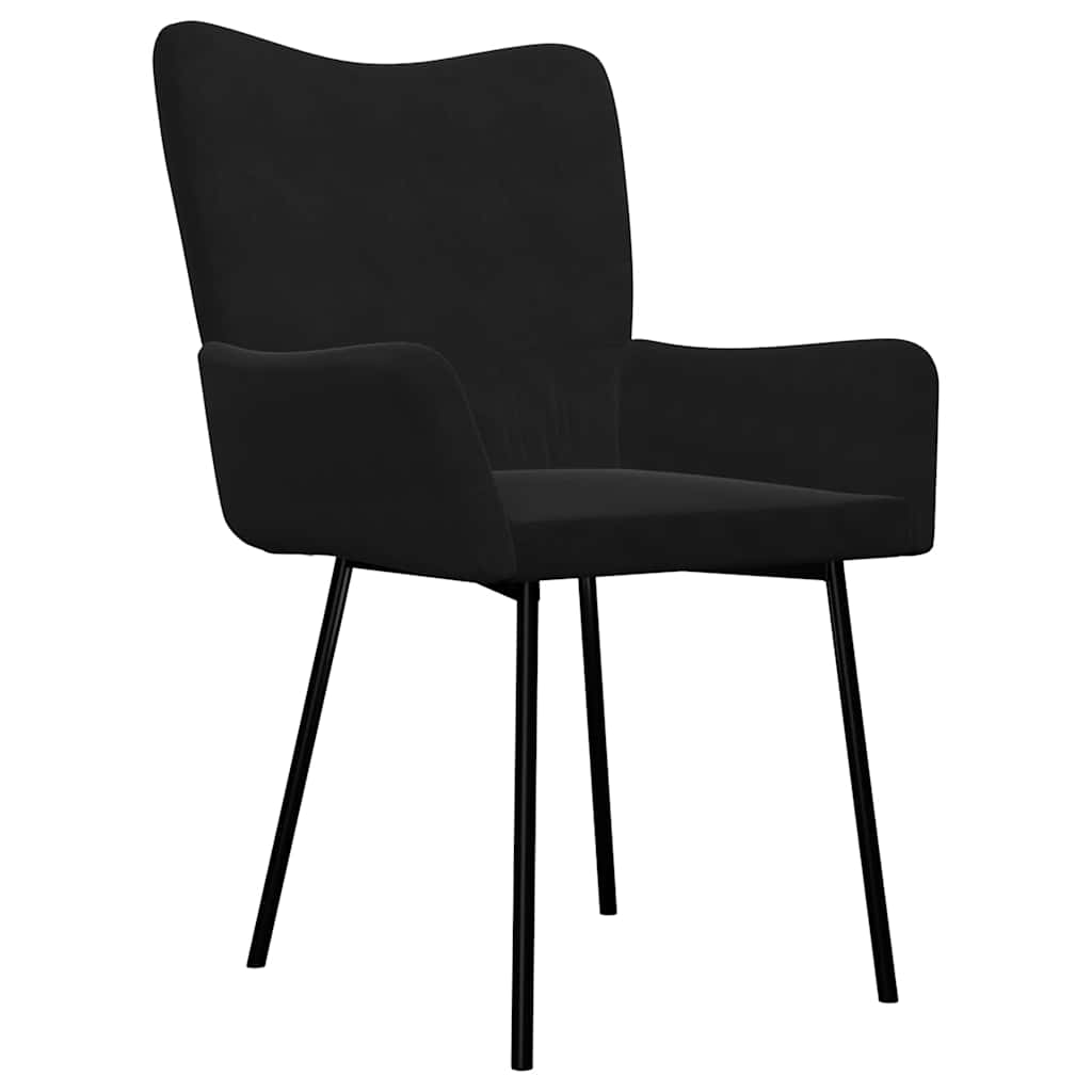 Vidaxl eetkamerstoelen 2 st fluweel zwart
