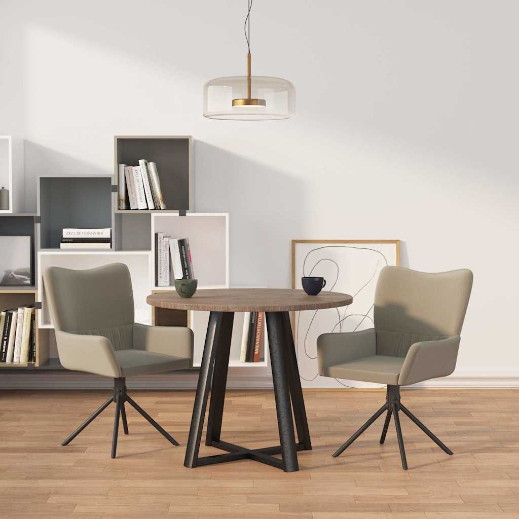 Vidaxl eetkamerstoelen draaibaar 2 st fluweel lichtgrijs