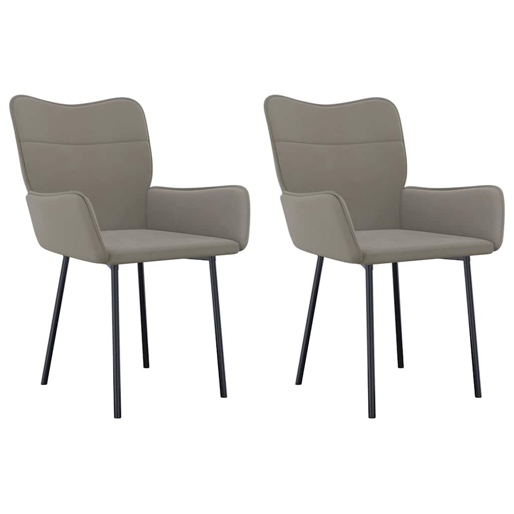 Vidaxl eetkamerstoelen 2 st fluweel lichtgrijs