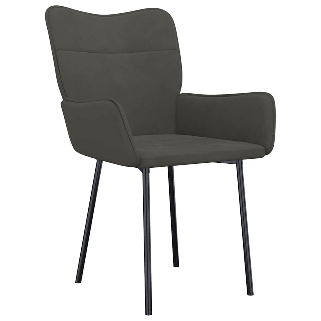 Vidaxl eetkamerstoelen 2 st fluweel donkergrijs