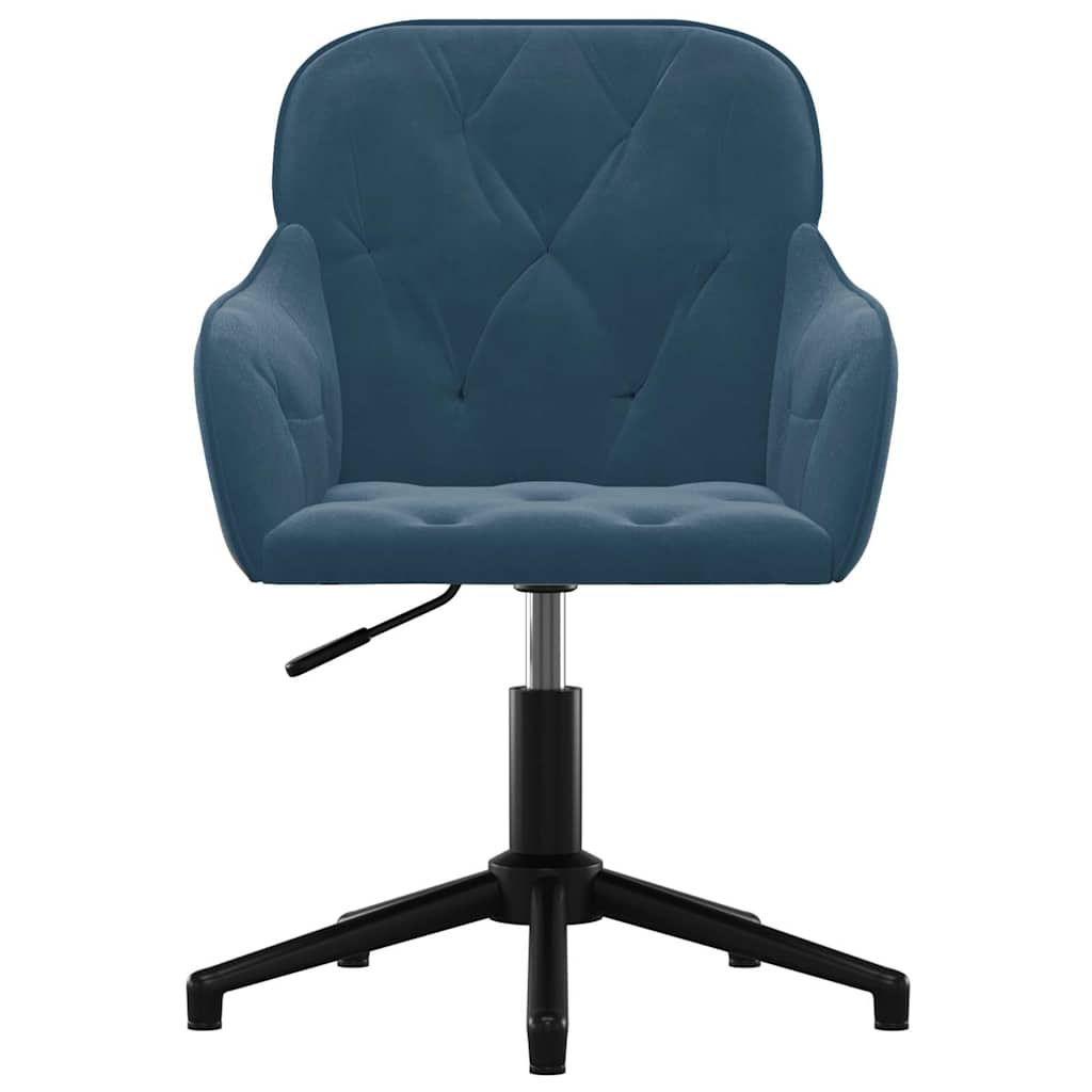 Vidaxl kantoorstoel draaibaar fluweel blauw