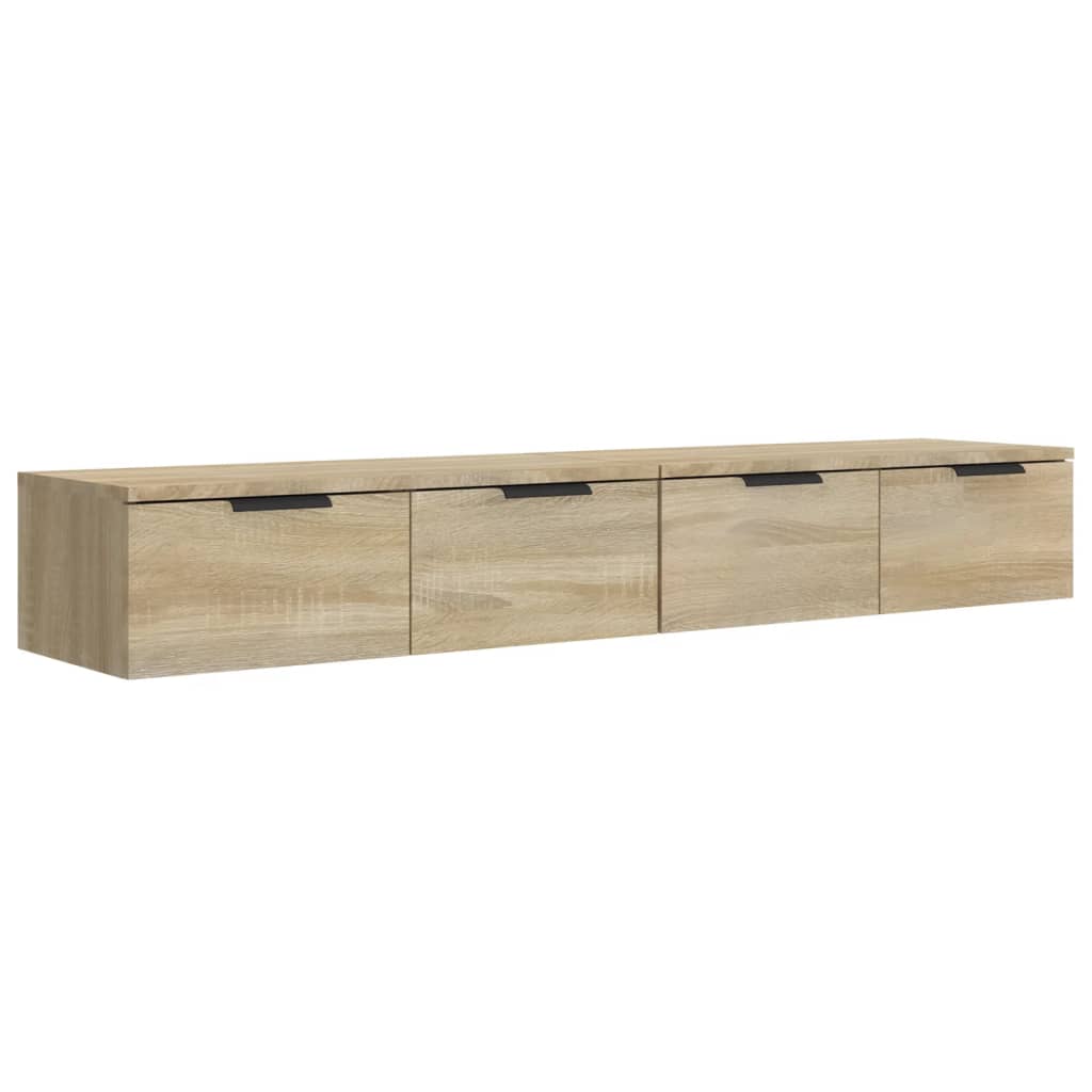 Vidaxl wandkasten 2 st 68x30x20 cm bewerkt hout gerookt eiken