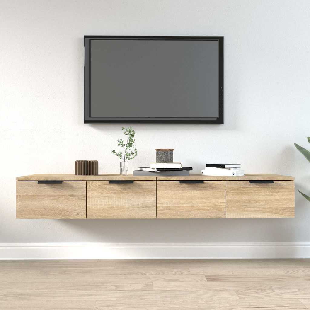 Vidaxl wandkasten 2 st 68x30x20 cm bewerkt hout gerookt eiken