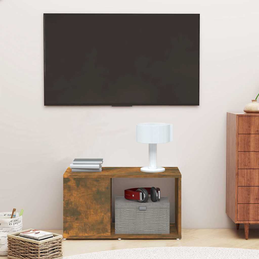 Vidaxl tv-meubel 60x24x32 cm bewerkt hout gerookt eikenkleurig