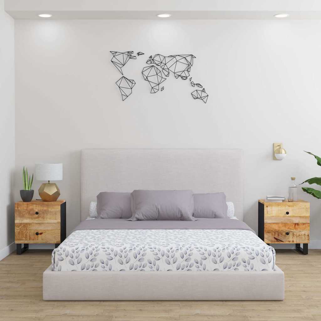 Vidaxl nachtkastjes 2 st 40x33x46 cm massief mangohout