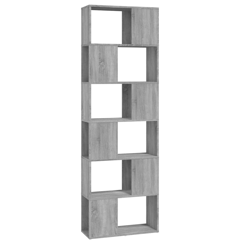 Vidaxl boekenkast kamerscherm 60x24x186 cm grijs sonoma eiken