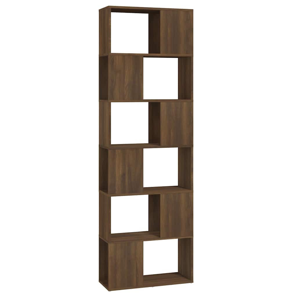 Vidaxl boekenkast kamerscherm 60x24x186 cm bruin eikenkleur