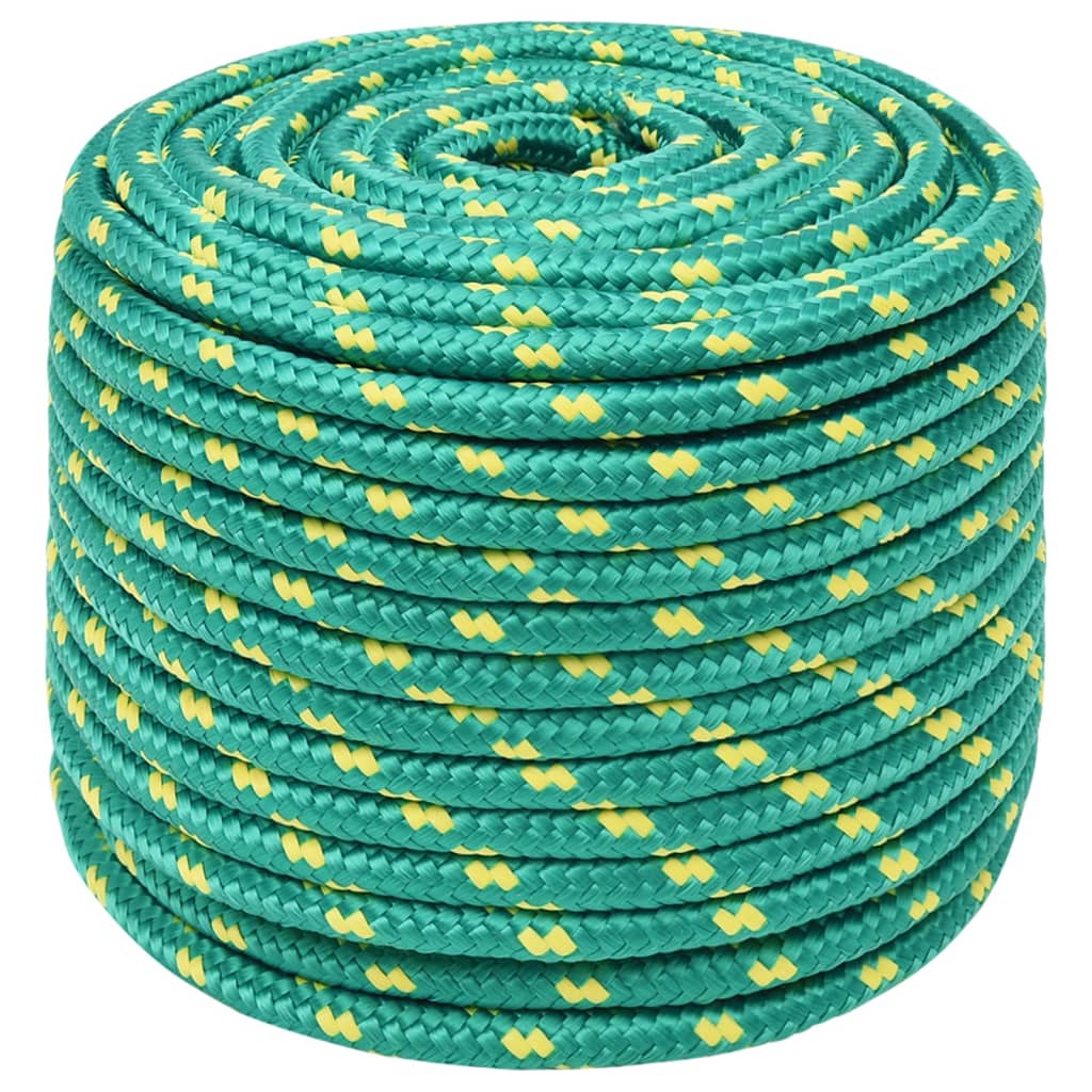 Vidaxl boottouw 14 mm 100 m polypropyleen groen