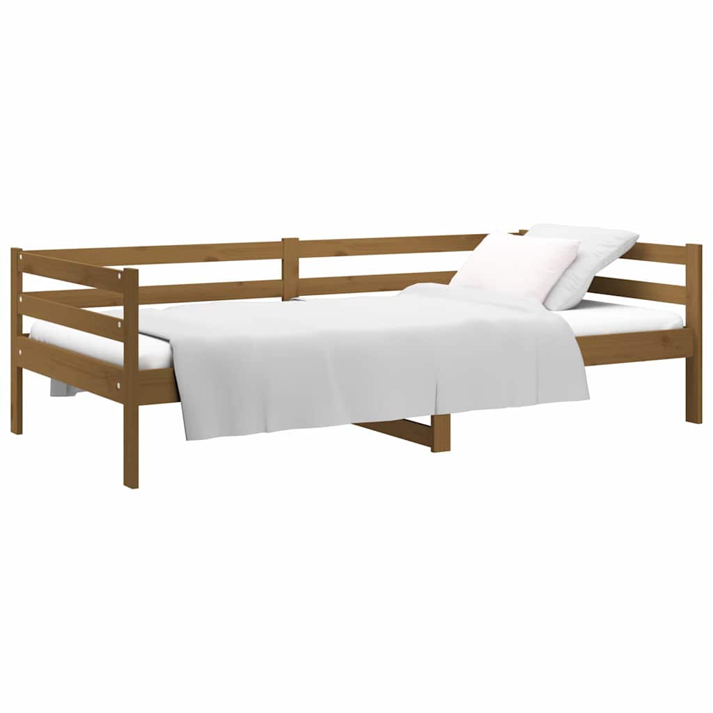Vidaxl slaapbank 90x190 cm massief grenenhout honingbruin