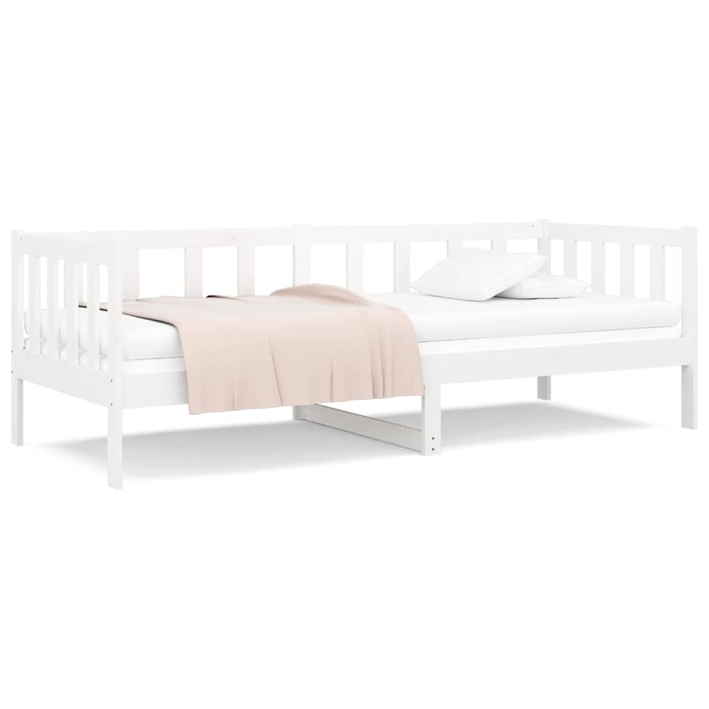Vidaxl slaapbank zonder matras 90x190 cm massief grenenhout wit