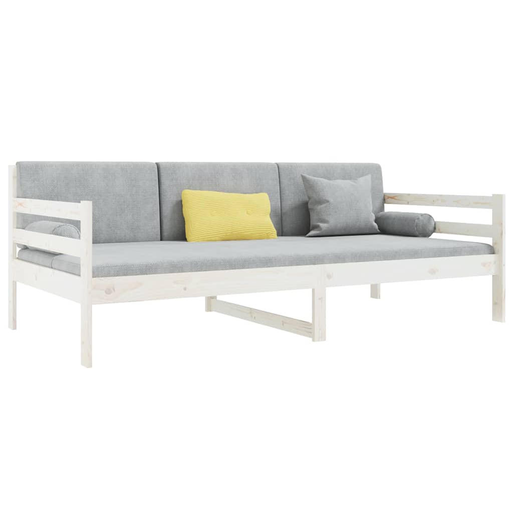 Vidaxl slaapbank zonder matras 80x200 cm massief grenenhout wit