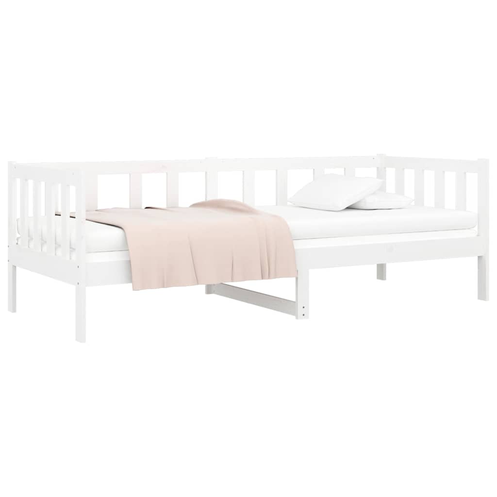 Vidaxl slaapbank zonder matras 80x200 cm massief grenenhout wit