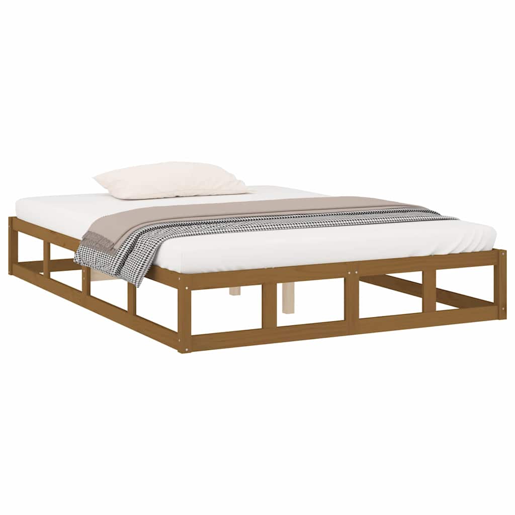 Vidaxl bedframe massief hout honingbruin 120x190 cm
