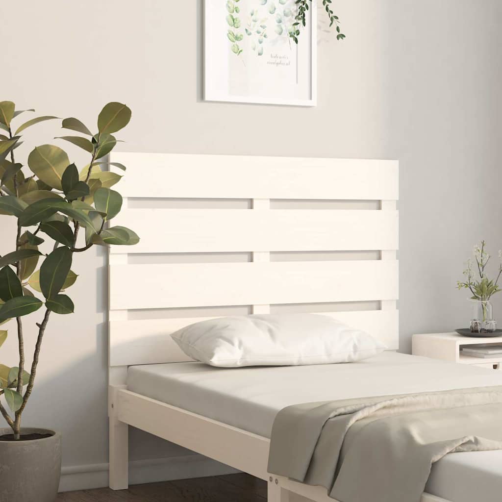 Vidaxl hoofdbord 90x3x80 cm massief grenenhout wit