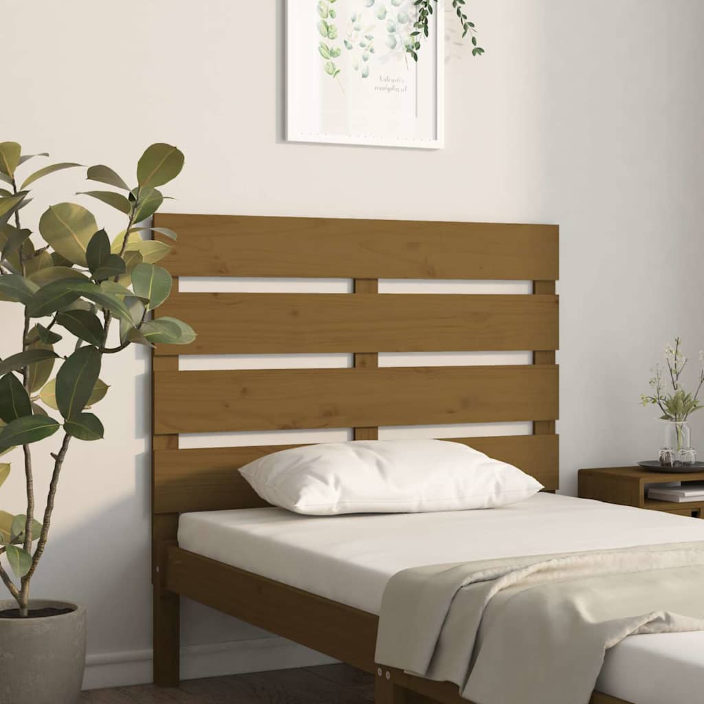 Vidaxl hoofdbord 75x3x80 cm massief grenenhout honingbruin