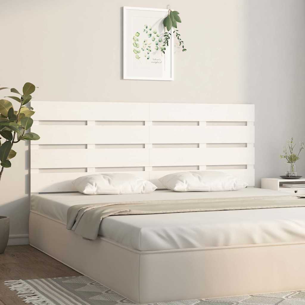 Vidaxl hoofdbord 135x3x80 cm massief grenenhout wit