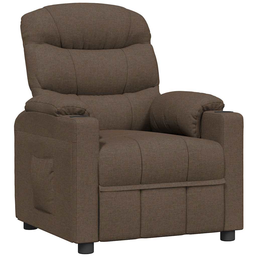 Vidaxl fauteuil verstelbaar stof bruin