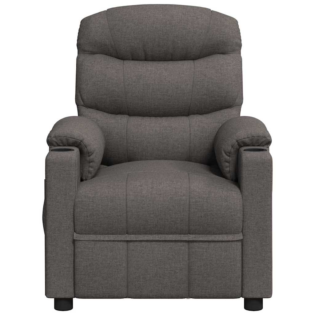 Vidaxl massagestoel stof donkergrijs