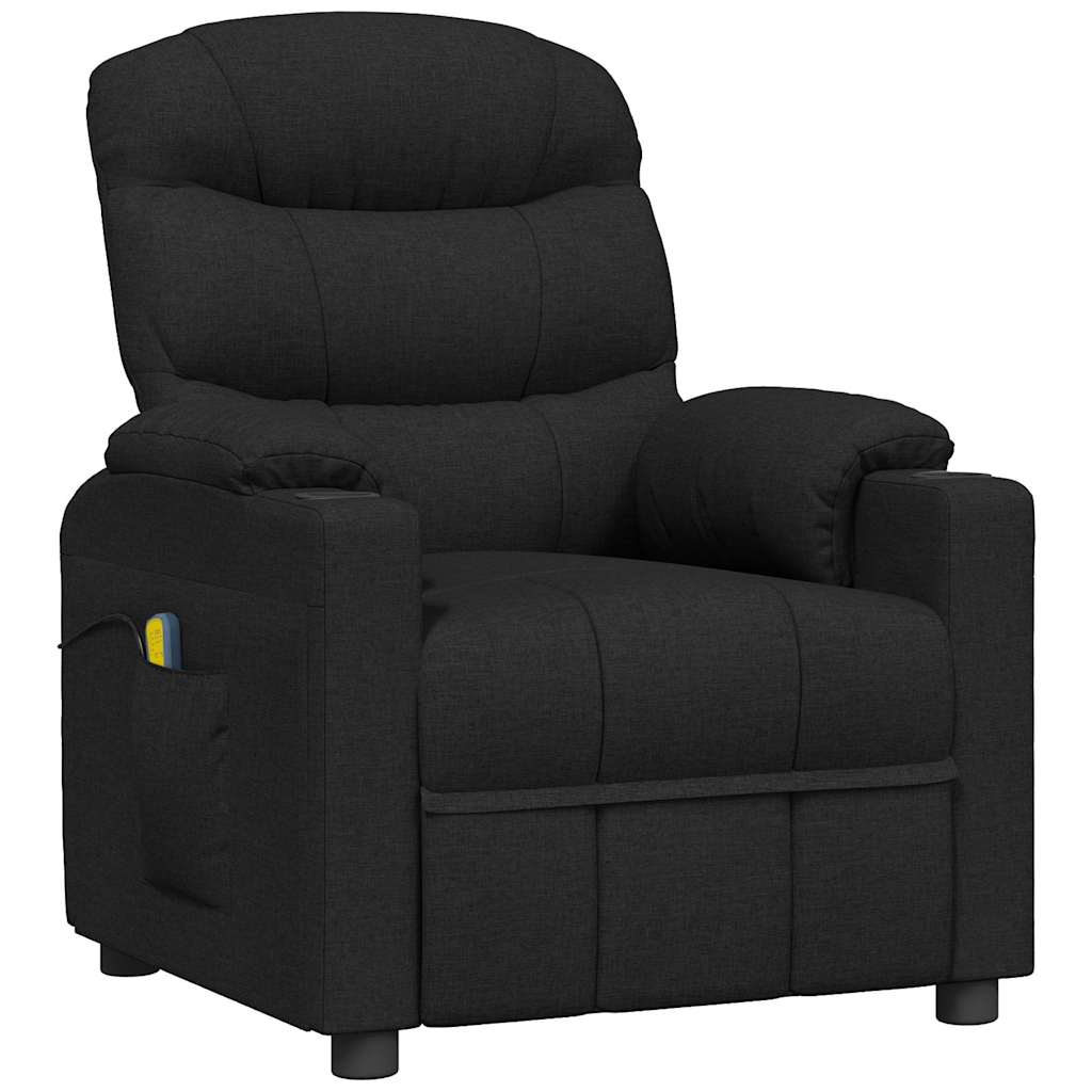 Vidaxl massagestoel stof zwart