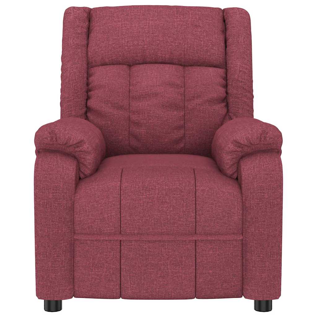 Vidaxl fauteuil verstelbaar stof wijnrood