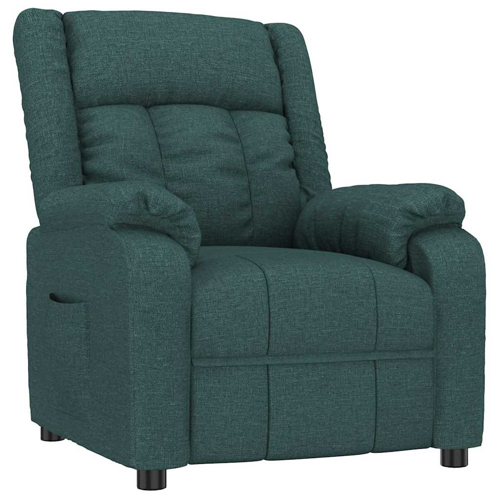 Vidaxl fauteuil verstelbaar stof donkergroen