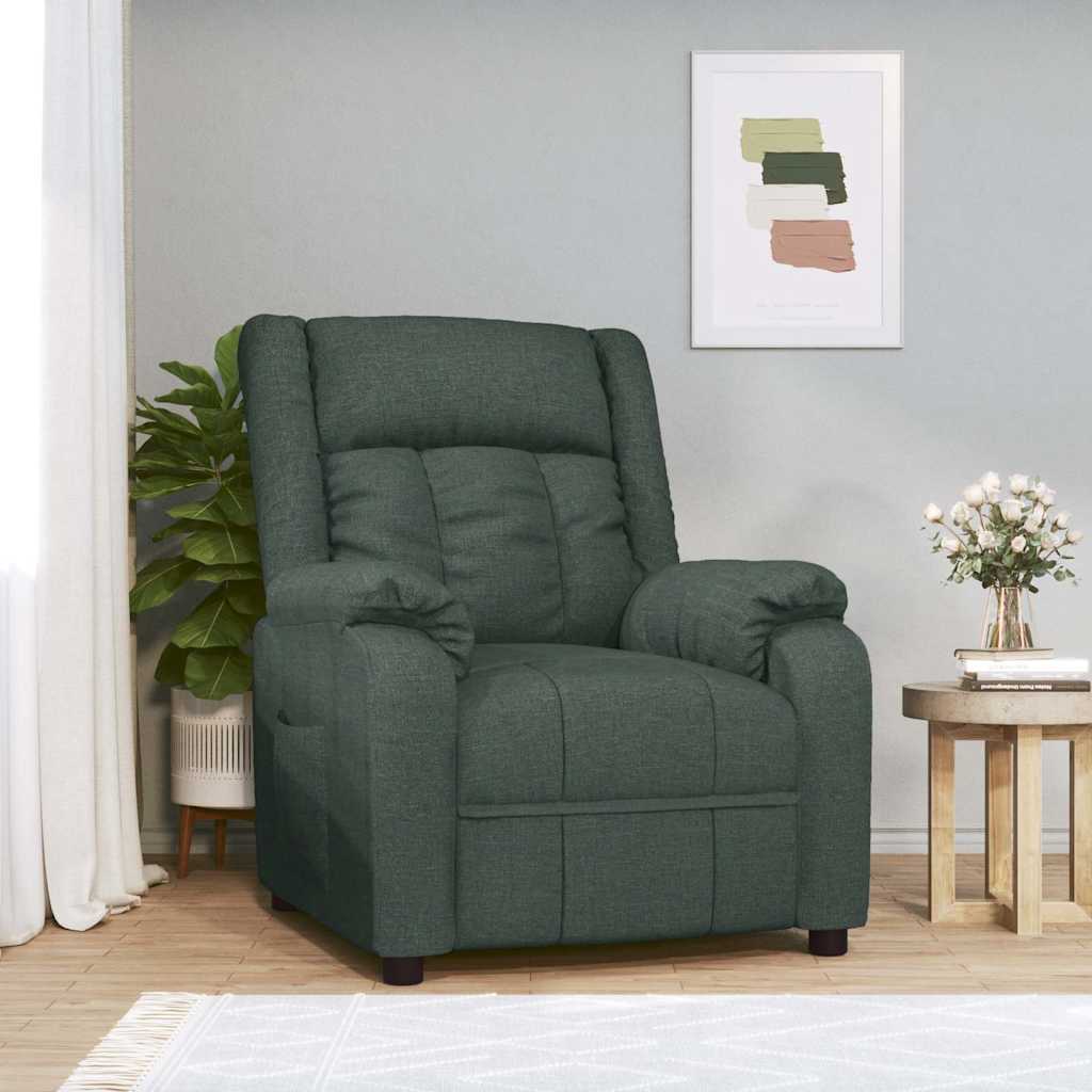 Vidaxl fauteuil verstelbaar stof donkergroen