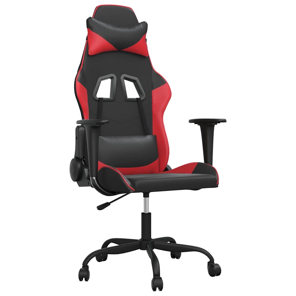 Vidaxl massage gamestoel kunstleer zwart en rood