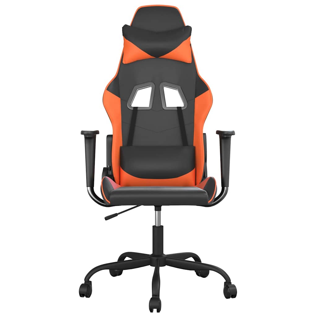 Vidaxl massage gamestoel kunstleer zwart en oranje