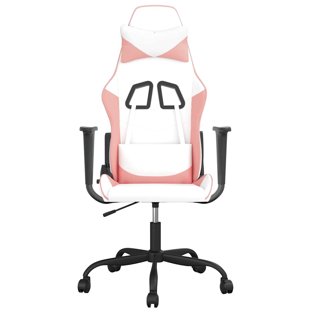 Vidaxl massage gamestoel kunstleer wit en roze
