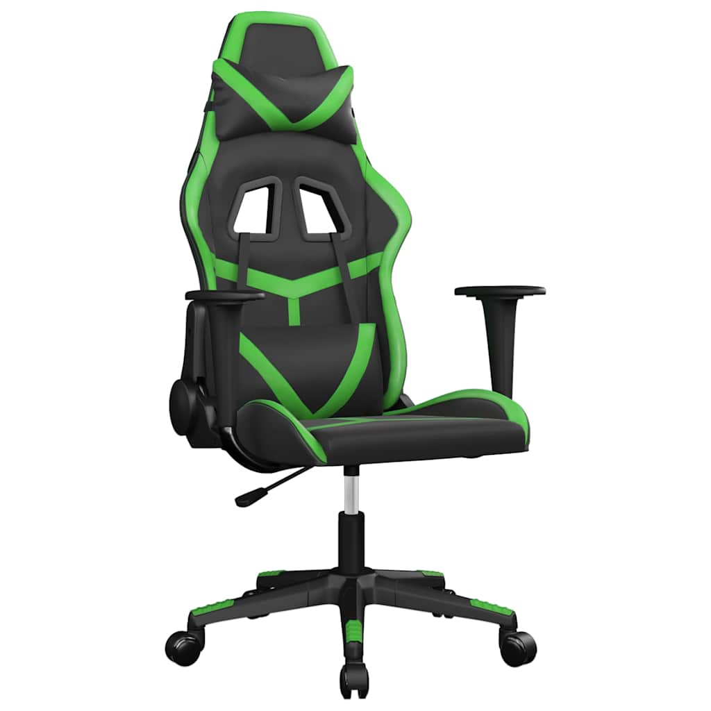Vidaxl massage gamestoel kunstleer zwart en groen