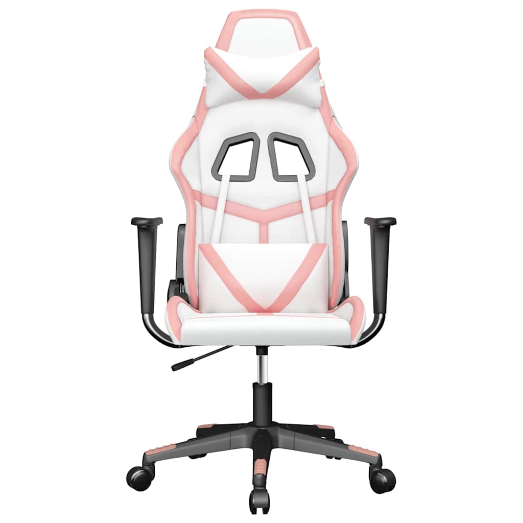 Vidaxl massage gamestoel kunstleer wit en roze