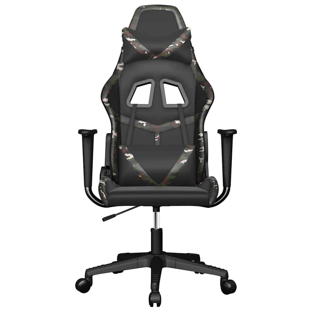 Vidaxl massage gamestoel kunstleer zwart en camouflage