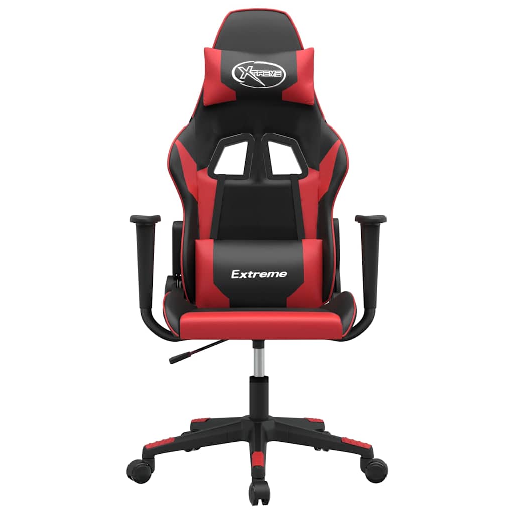 Vidaxl massage gamestoel kunstleer zwart en rood