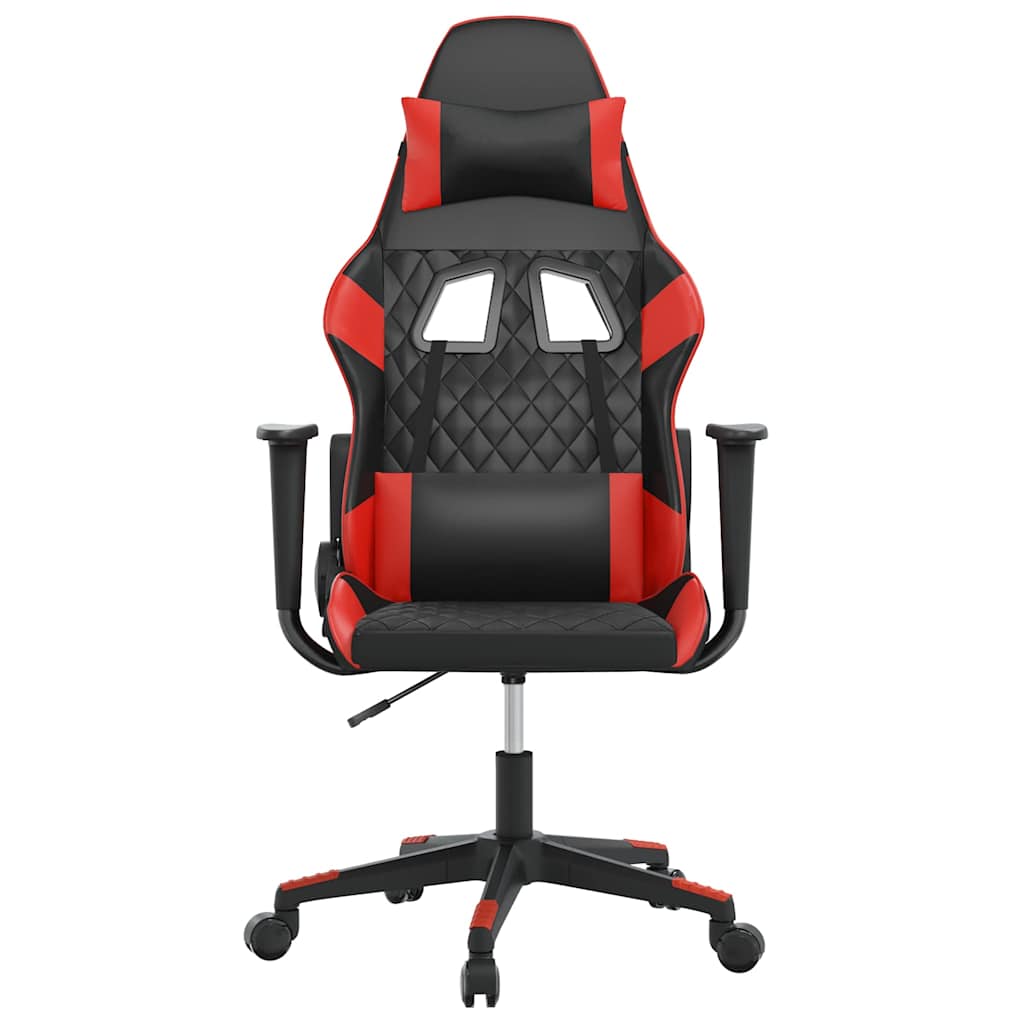 Vidaxl massage gamestoel kunstleer zwart en rood