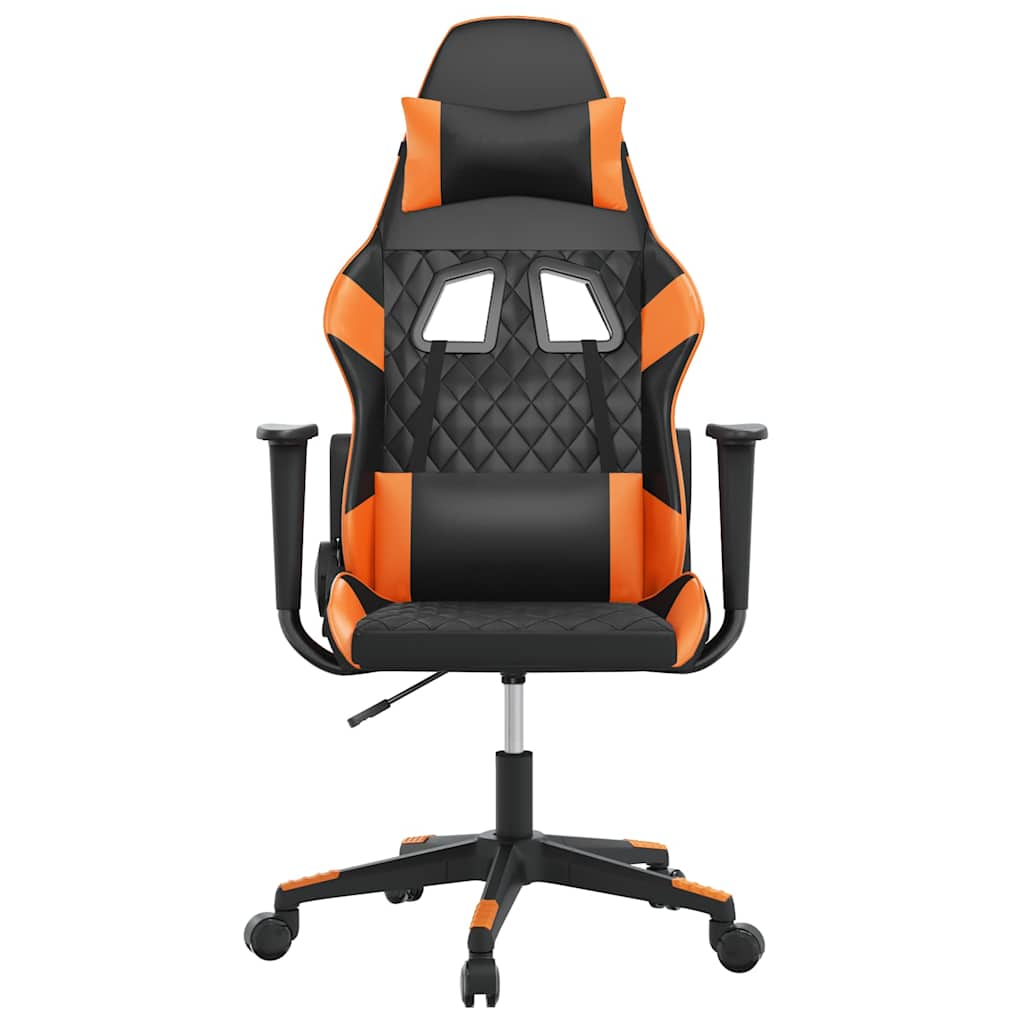 Vidaxl massage gamestoel kunstleer zwart en oranje
