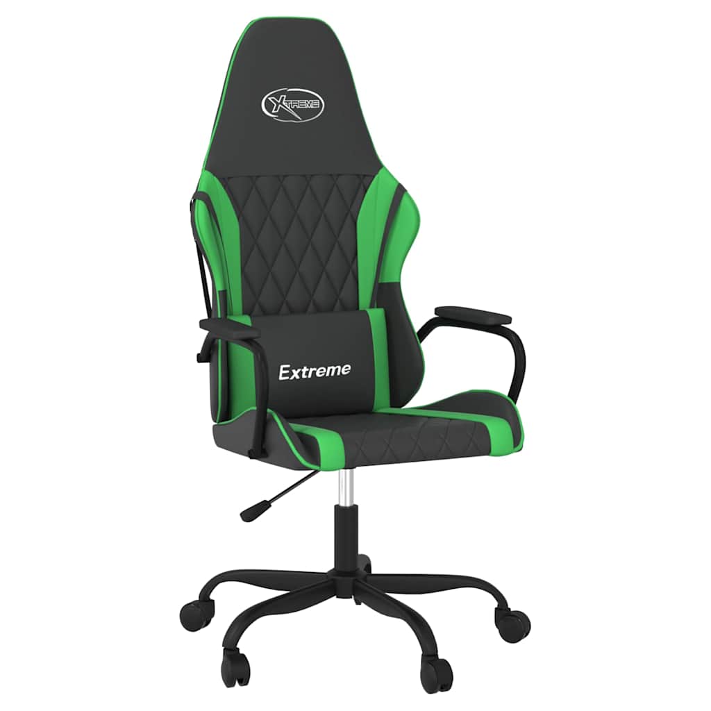Vidaxl massage gamestoel kunstleer zwart en groen