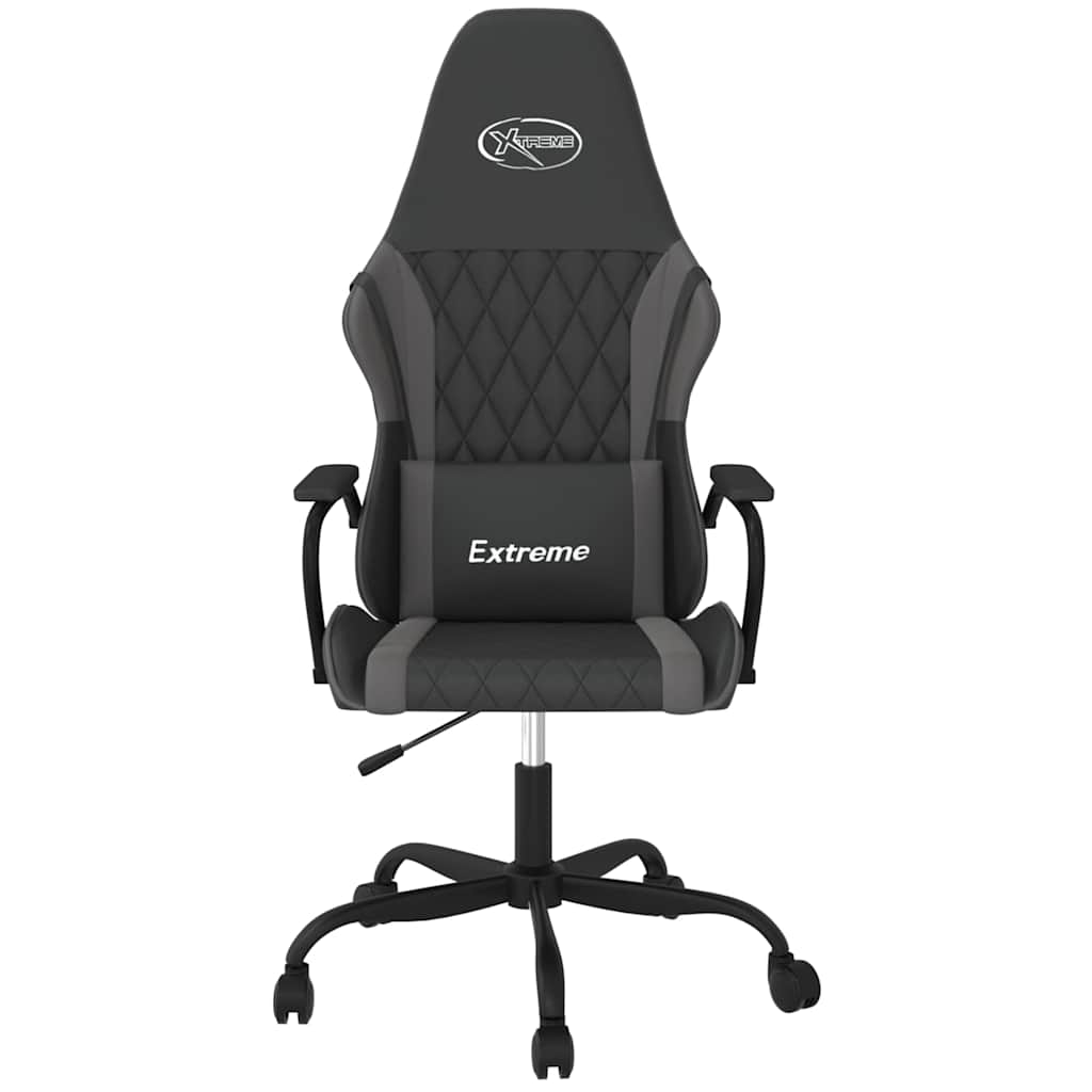 Vidaxl massage gamestoel kunstleer zwart en grijs