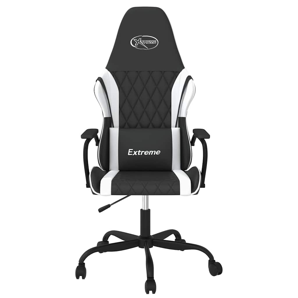 Vidaxl massage gamestoel kunstleer zwart en wit