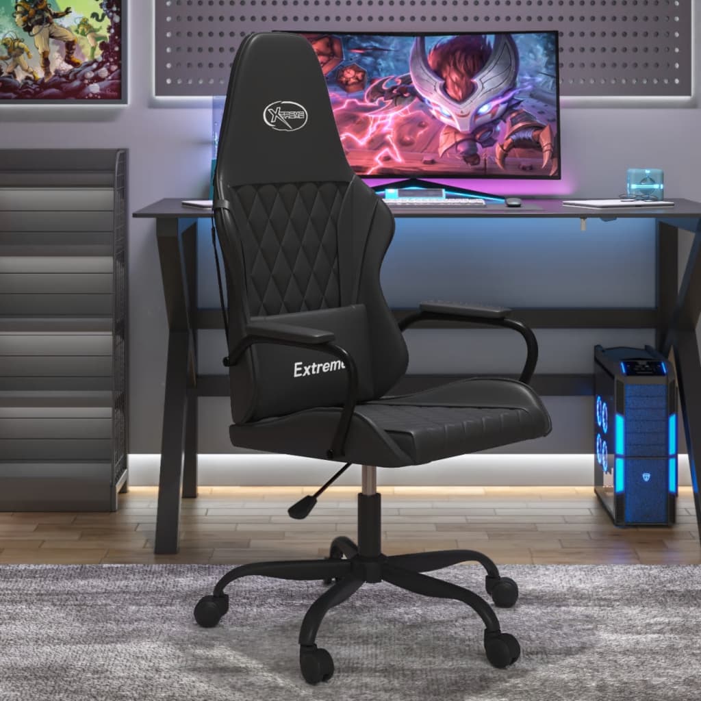 Vidaxl massage gamestoel kunstleer zwart