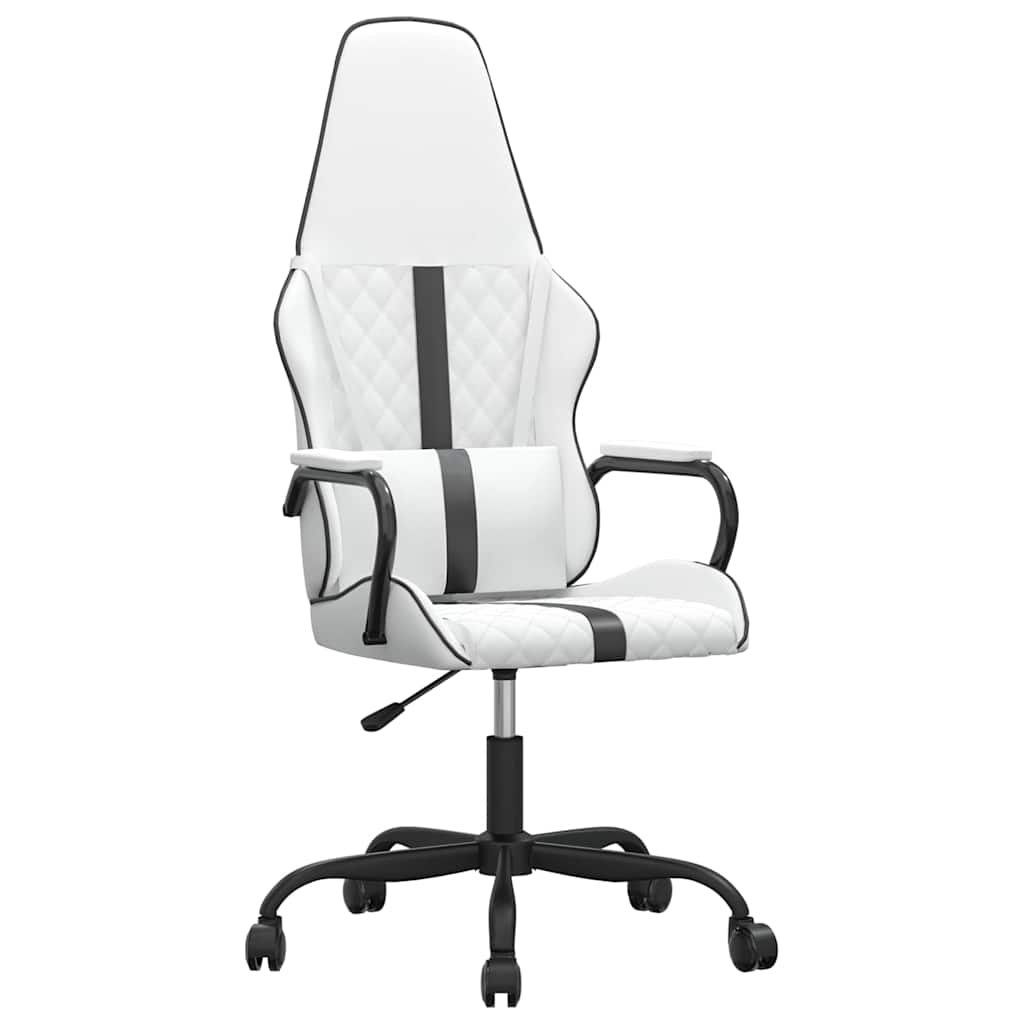 Vidaxl massage gamestoel kunstleer zwart en wit